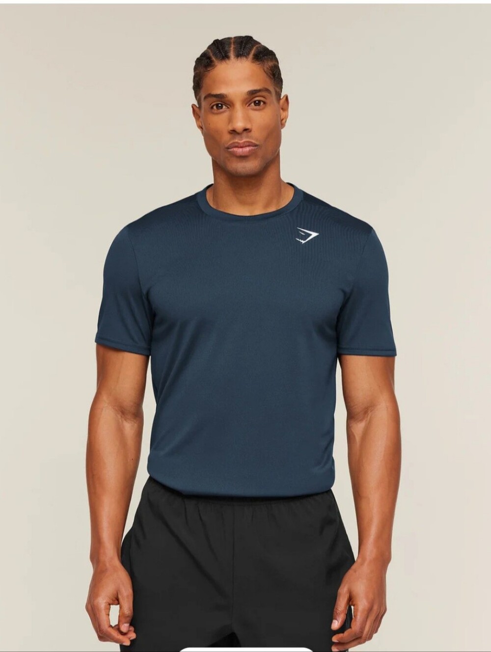 Gymshark Arrival T Shirt Mens Short Sleeve Navy Blue Medium
